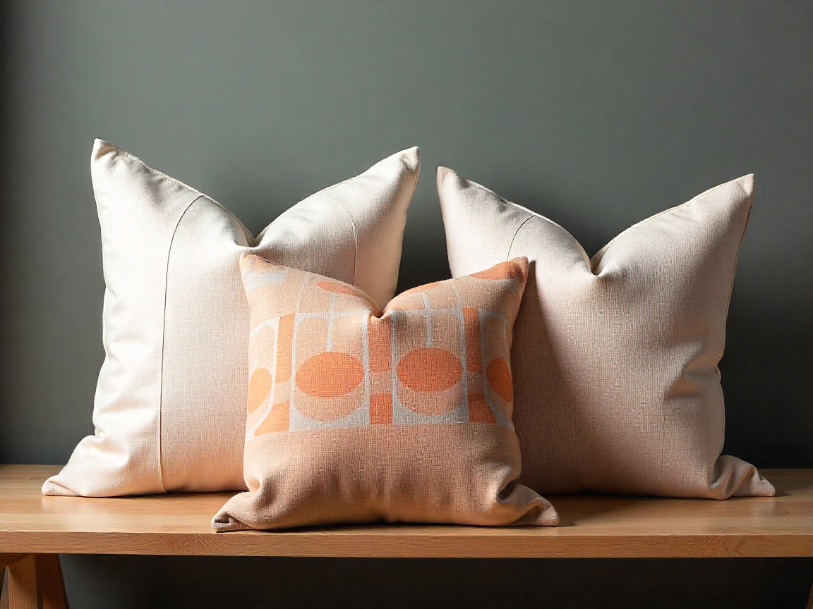 Luxury throw pillows in elegant fabrics